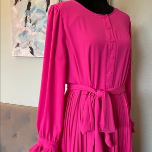NWOT J Crew pink midi dress